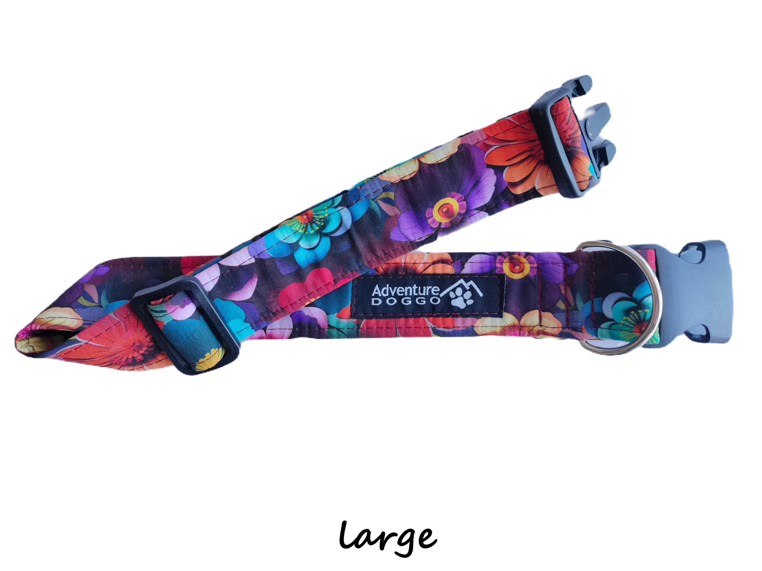 Spring's Bounty Dress Collar, size large, shown unclasped