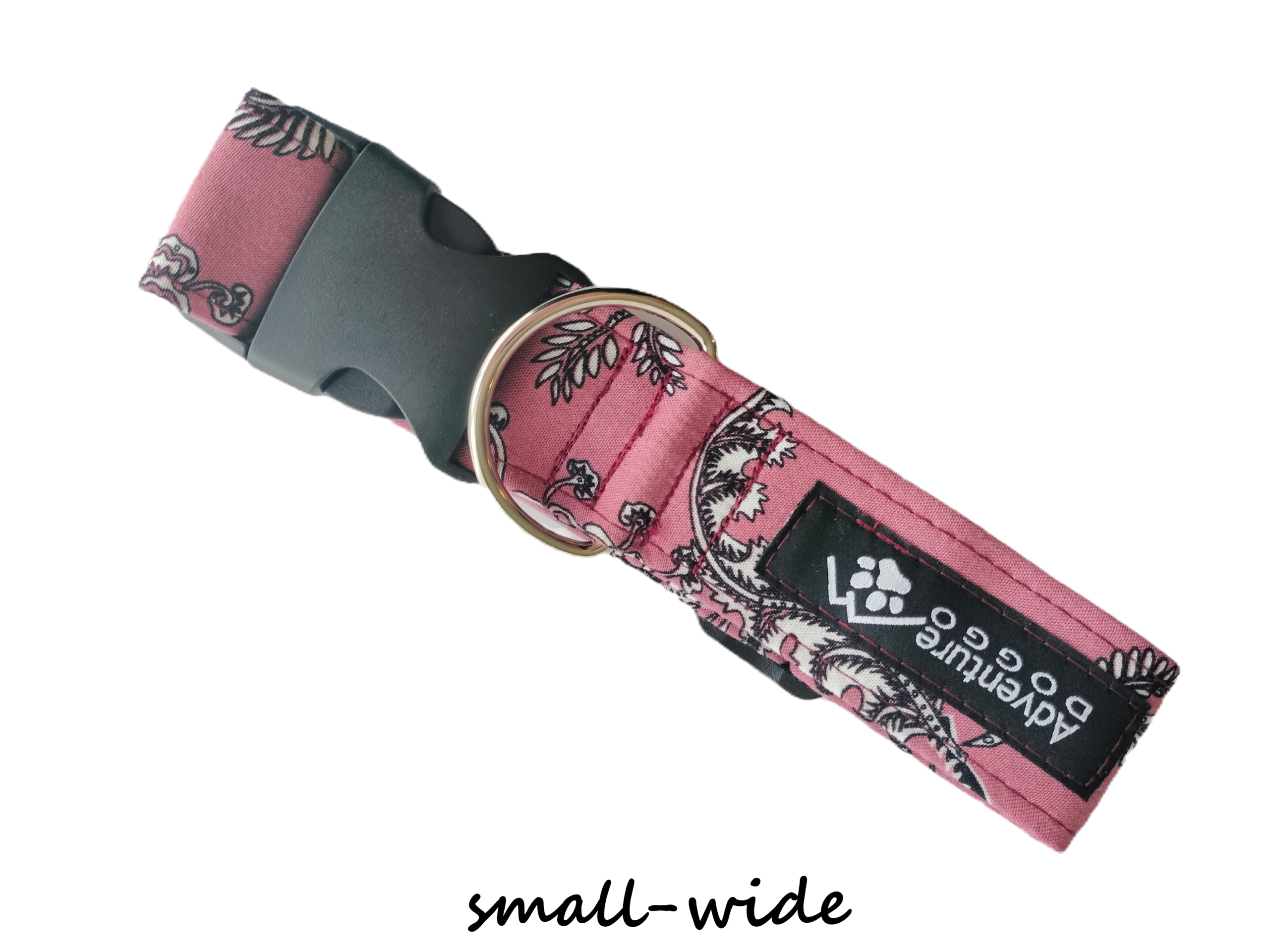 Merlot Dress Collar, size small-wide, shown clasped