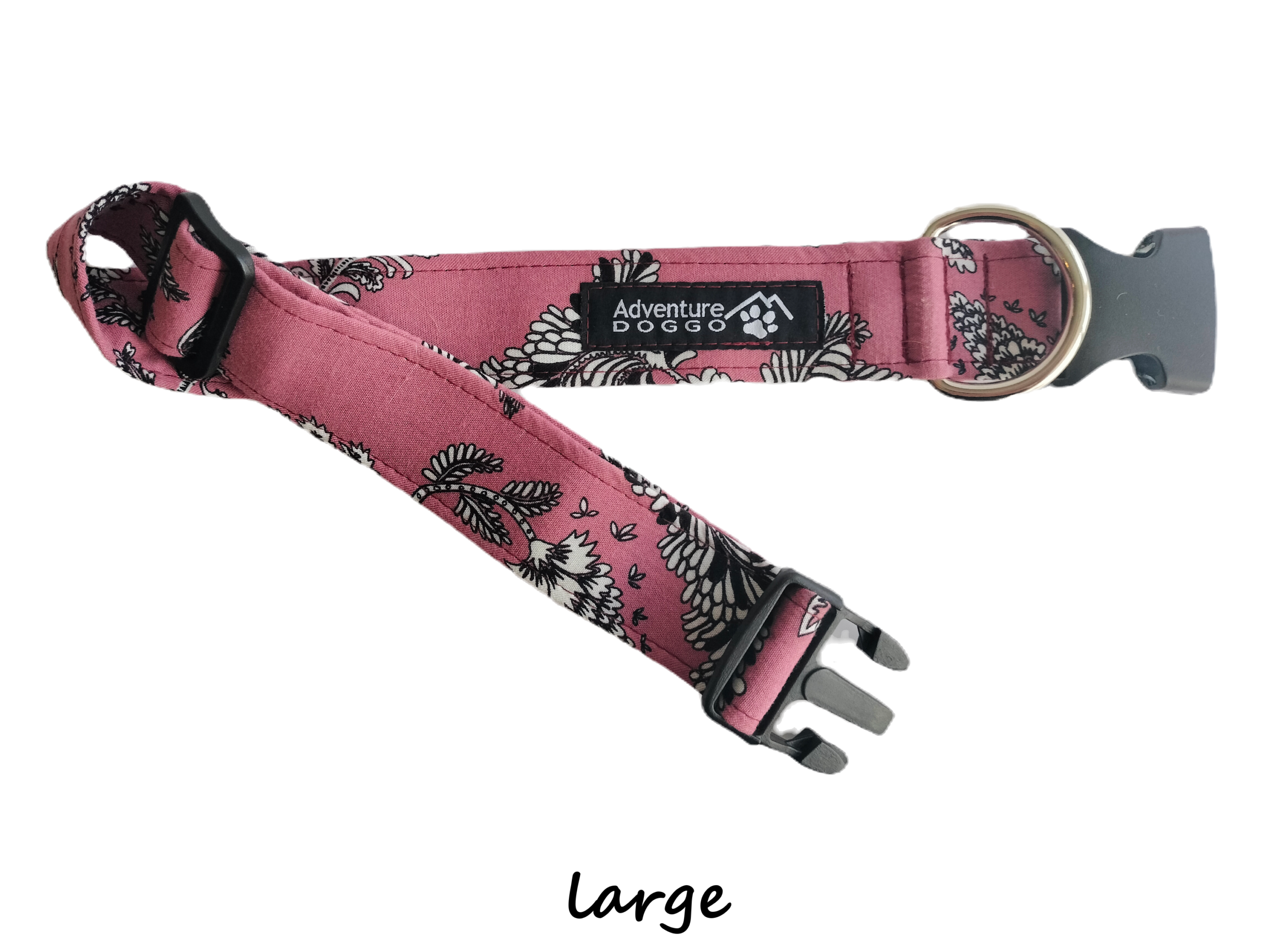 Merlot Dress Collar, size large, shown unclasped