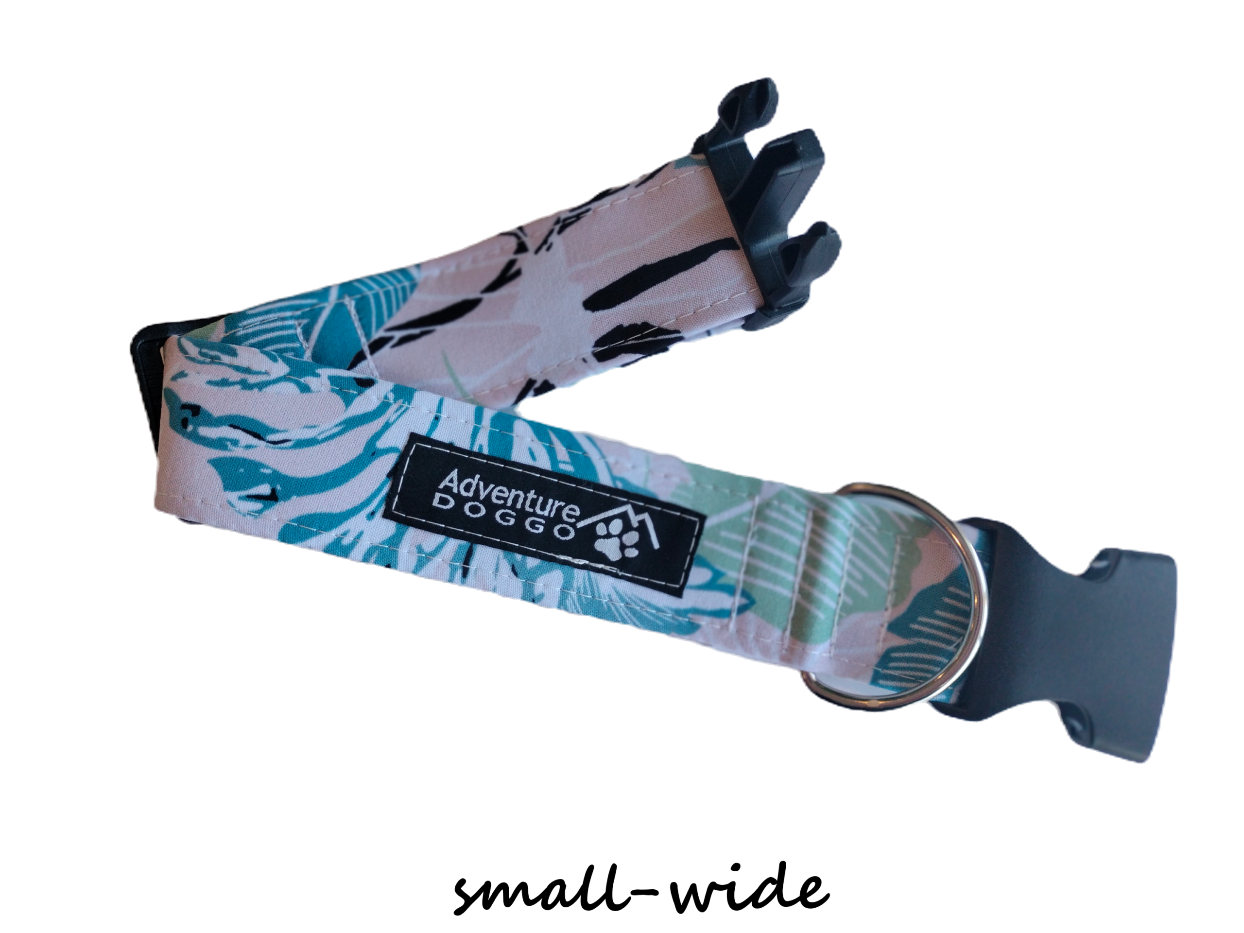 Pastel Jungle Dress Collar, size small-wide, shown unclasped